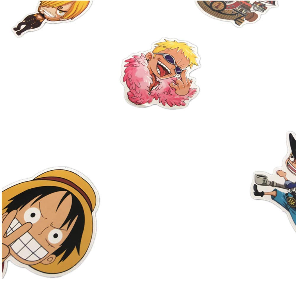 Набор водонепроницаемых наклеек из комикса One Piece Pirate King для мобильных телефонов и ноутбуков, набор из 60 штук, чемоданы, велосипеды, шлемы, компьютеры, телефоны,