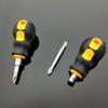 Короткая маленькая карманная магнитная отвертка с плоской головкой для DIY ремонта в труднодоступных местах, профессиональное использование