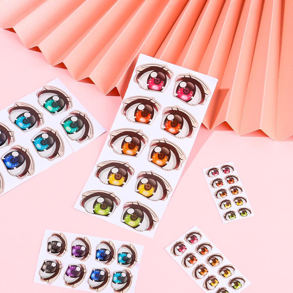 Аниме фигурка кукла глаз чипы бумага мультфильм глаза наклейки лицо орган пастер