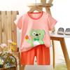 Children's Casual Short-sleeved Summer Cotton T-shirt Set for Boys and Girls