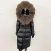 OFTBUY Winter Women Coat Real Fox Fur Collar Hooded Jacket Thick Warm Autumn Hat Detachable X-long White Duck Down Overwears