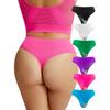 6 шт. женские стринги больших размеров, трусики, нижнее белье, высокая эластичность, низкая посадка, сексуальные, хлопковые, удобные, Т-образные стринги