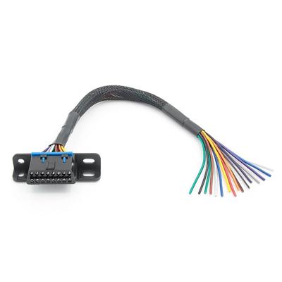 Замена Универсальный OBD2 16-контактный разъем-мама на открытый OBD-кабель разъем-мама удлинитель адаптер интерфейса шлейфа