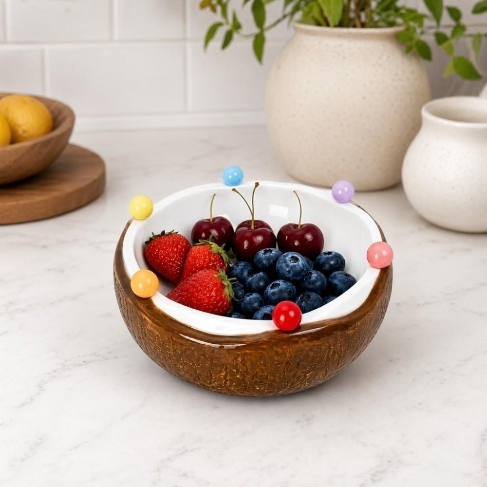 Decoration Coconut Fruit Serving Plate Snack Plate Fruit Storage Tray Household Use
