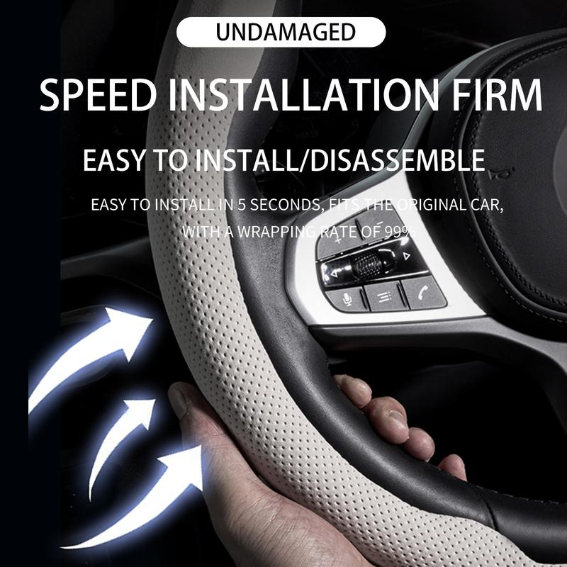 Подходит для чехлов на руль автомобиля Peugeot 206 207 308 308SW 508 3008 Rifter Partner e-3008 Автомобильные запчасти Все сезоны