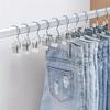 5pcs Stainless Steel Clothespins with Hook Laundry Organizer Portable Hanging Clip Closet Hanger Efficient Clothes Management