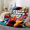 1 шт. Мягкое фланелевое одеяло Grand Theft Auto с дизайнерским принтом. Уютное одеяло для всех сезонов, идеально подходит для дивана, кровати, офиса