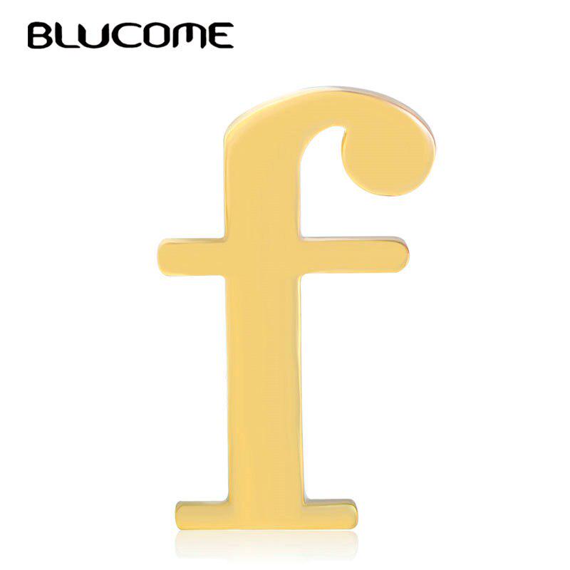 Blucome Модные броши с 26 алфавитами, медные ювелирные изделия, брошь с буквенным именем для женщин и детей, булавки для костюма на день рождения