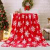1pc Christmas Red Throw Blanket White Snowflake Throw Blanket Xmas Winter Holiday Cozy Fuzzy Plush Throw Blankets Super Soft