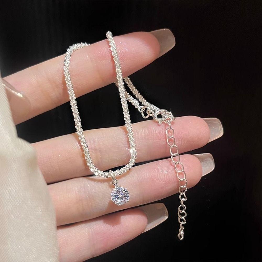 Медный женский браслет на ногу Цепочка Однотонный Стразы Цепочка на ногу Пляжный отдых