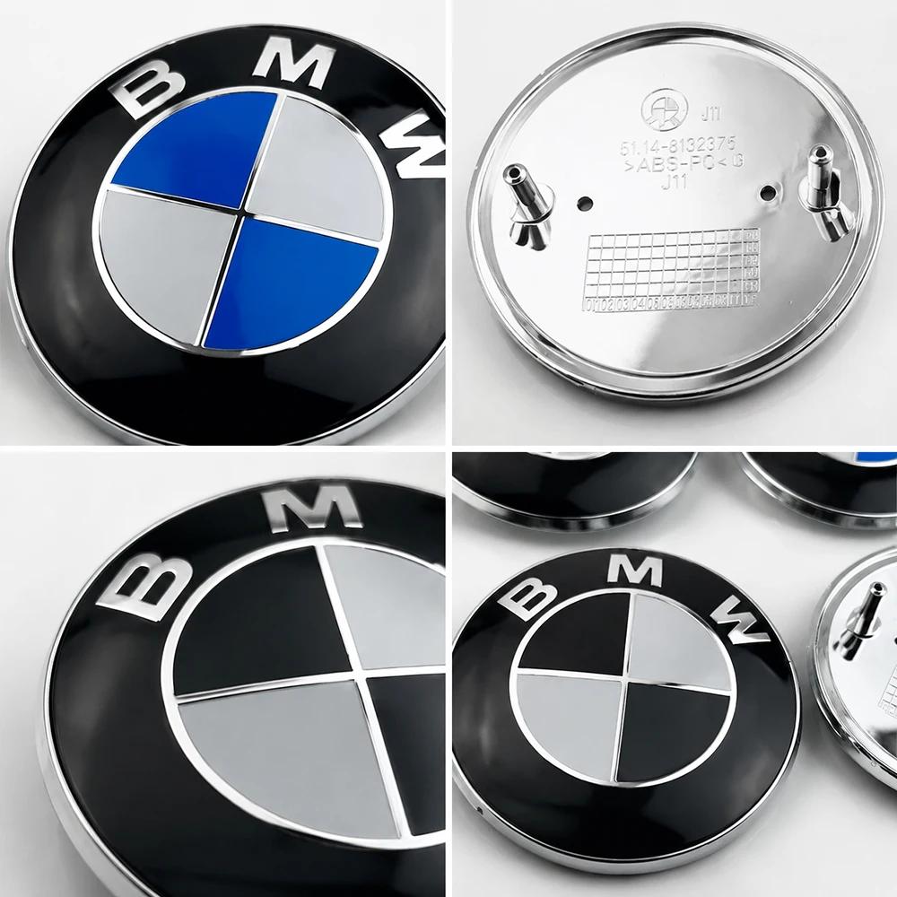 2pcs 82mm 74mm Car Front Hood Bonnet Emblem Logo Rear Trunk Badge For BMW E34 E36 E46 E61 F90 E91 E92 F07 F10 E60 F18 F20 F30 CW4