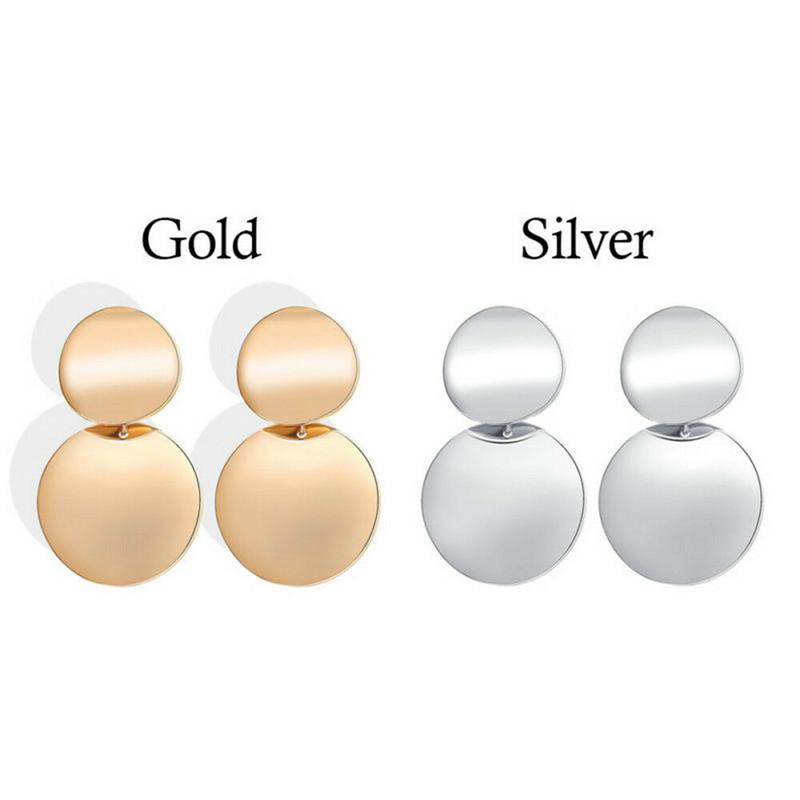 Геометрические ретро металлические серьги-пусеты: Стильные круглые серьги-подвески для женщин