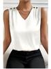 Универсальный женский топ-майка из высокоэластичного искусственного шелка, однотонный