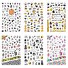 12Pcs Halloween Manicure Stickers Skull Pumpkin Nail Art Stickers Spooky Decals for Women DIY Manicure Halloween Party Props