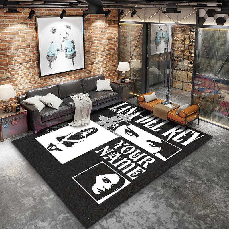 Lana Del Rey Fan Art Custom Name Carpet Rug For Living Room Bedroom Home Sofa Decoration Kids Play Nonslip Floor Mat