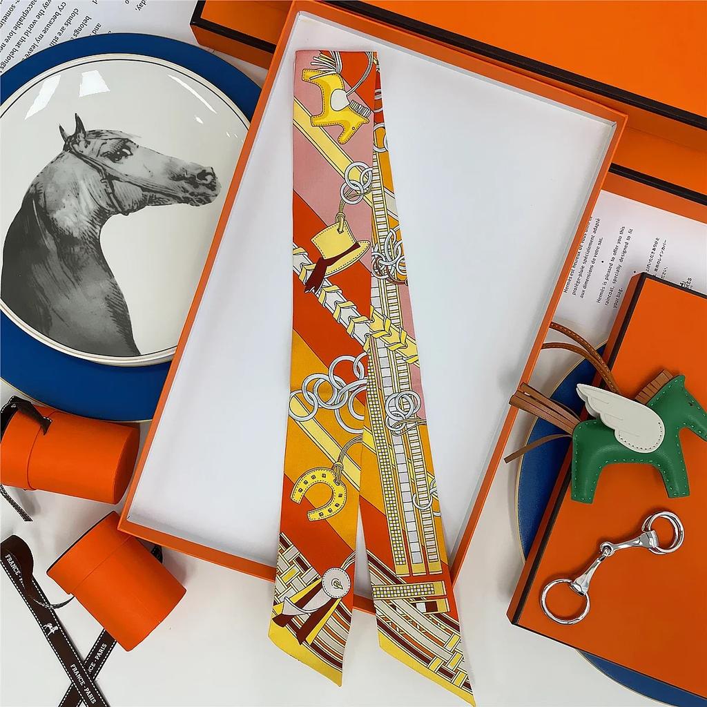 100% Mulberry Silk Ribbon Long Hair Bows Scarf Headscarf Fashion Hair Ties Ribbons Multifunctional Headband Bandana Hair