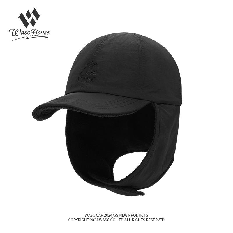 Outdoor Fleece Sunshade Riding Cap Double-brimmed Men's and Women's Winter Warm Ear Protection Cap Flying Hat