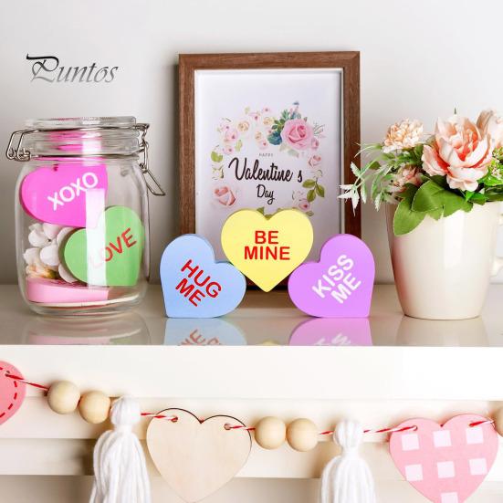 6 шт./компл. День святого Валентина, украшение в виде сердца, деревенский дом, форма сердца, табличка на стол, многоярусный поднос, центральный элемент, украшение для рабочего стола