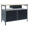 VidaXL Workbench Black 120x60x85 Cm Steel