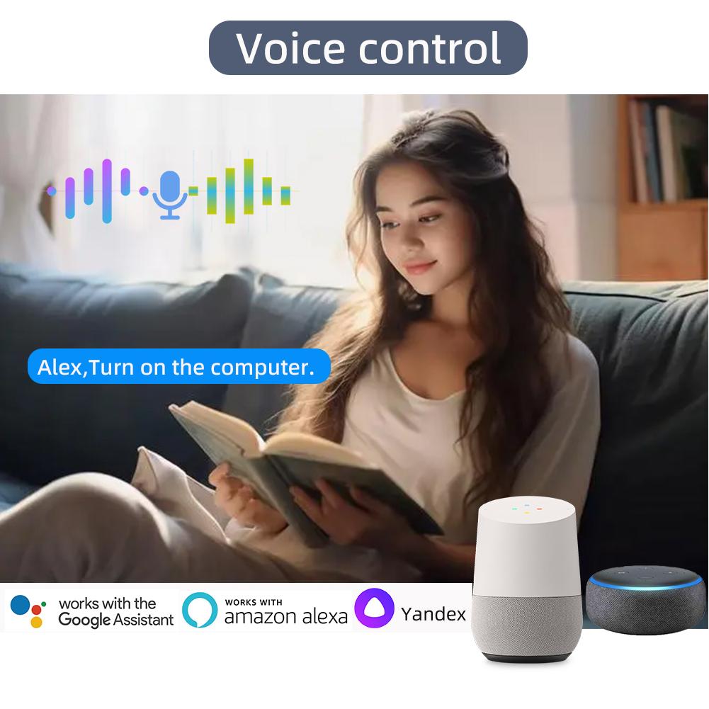 WiFi Интеллектуальный компьютерный выключатель питания Сброс Удаленное управление через приложение Голосовое управление