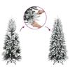 VidaXL Sapin de Noël artificiel mince avec neige floquée 240 cm PVC/PE, arbre de Noël artificiel, arbre artificiel, ornement 4019689