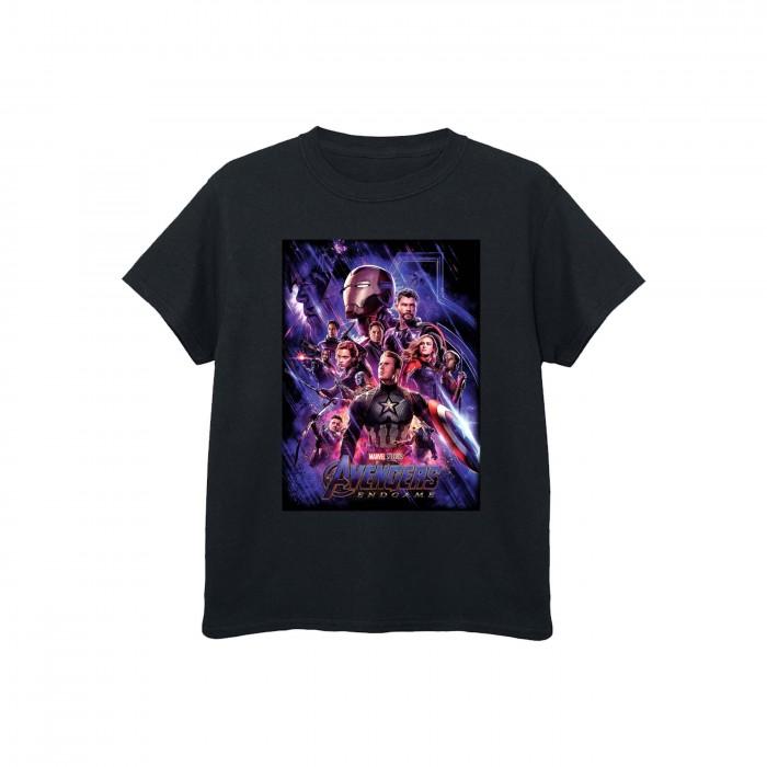 Avengers Endgame Хлопковая футболка с постером фильма для мальчиков