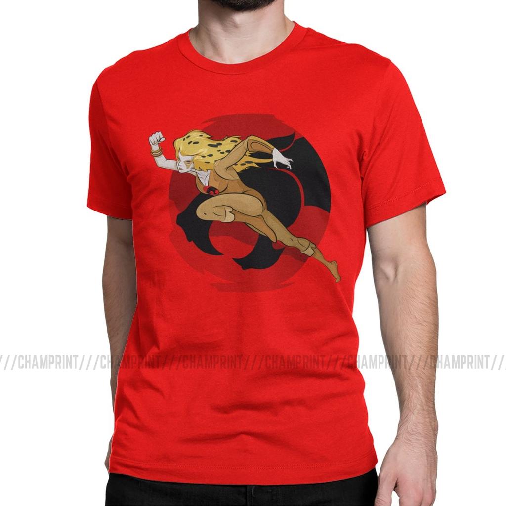 Мужская футболка Cheetara Thundercats 80-х Ретро Мультяшная Одежда Новинка Футболка с Коротким Рукавом Круглый Вырез Новое Поступление Футболка