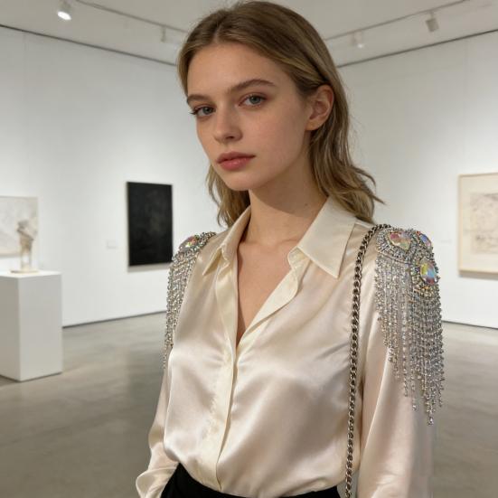 Эполет с бахромой и стразами, эполет-капля на плечо, сверкающий эполет с кисточками, аксессуар для костюмированной вечеринки, сценического выступления