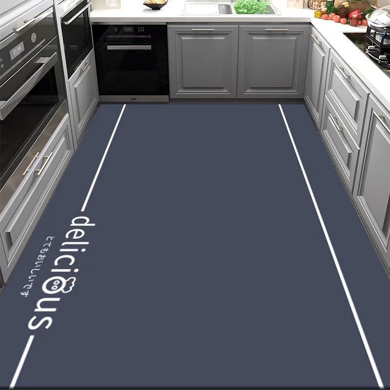 PVC Kitchen Thick Mats Waterproof Home Decoration Area Rug Large Anti-greasy Foot Mat Non-slip Carpet Modern Living Room Carpets