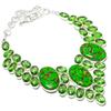 Copper Green Turquoise Handmade 925 Sterling Silver Gift Necklace 18" R8W62