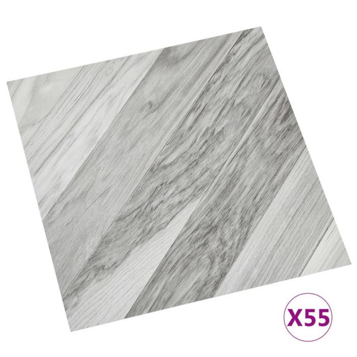 VidaXL 55x Self-Adhesive Floor Planks Flooring Floor Tile Living Room Sitting Room Bedroom House 324678