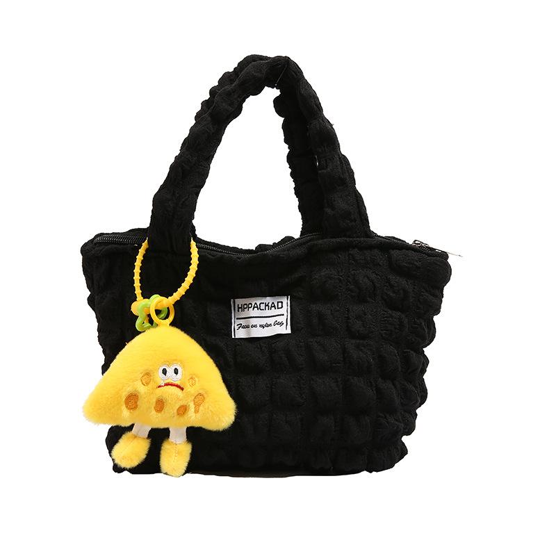 Складная сумка-облако, сумка-пузырь для выхода в свет, нишевый ленивый ветер, однотонная женская дутая сумка