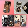 Мультяшный чехол для телефона The Boondocks для iPhone 16,15,14,13,12,11, Pro, XS, Max, XR, Plus, E, SE4, Mini, Черный, Мягкий