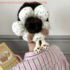 Cotton 3D Cartoon Animal Flower Large Scrunchie Puppy Head Rope Hair Tie Cute Flower Hair Accessory