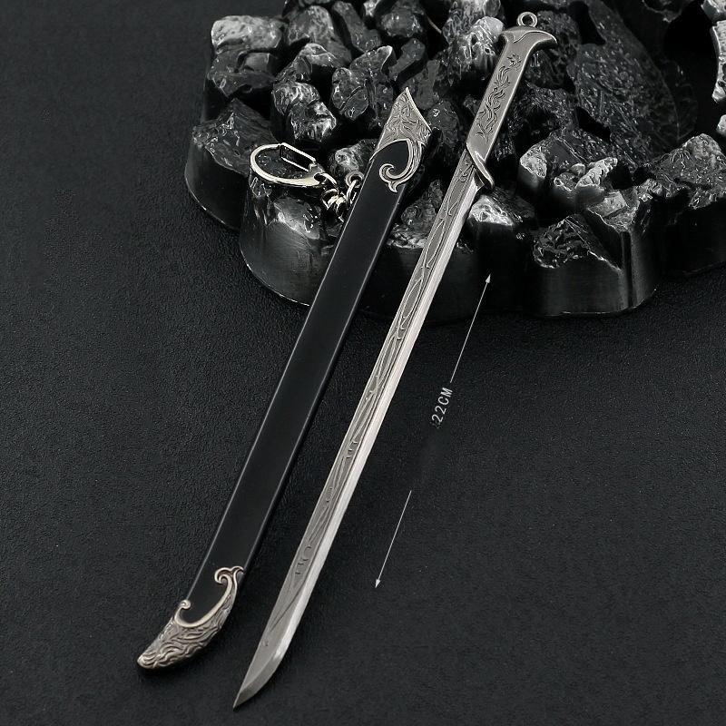 Катана Арагорна Меч Гламдринг Нарсил Аниме Средневековый 22см Кольцо Бэггинса Меч Ниндзя Реальная Японская Катана Самурайская Сабля Игрушка