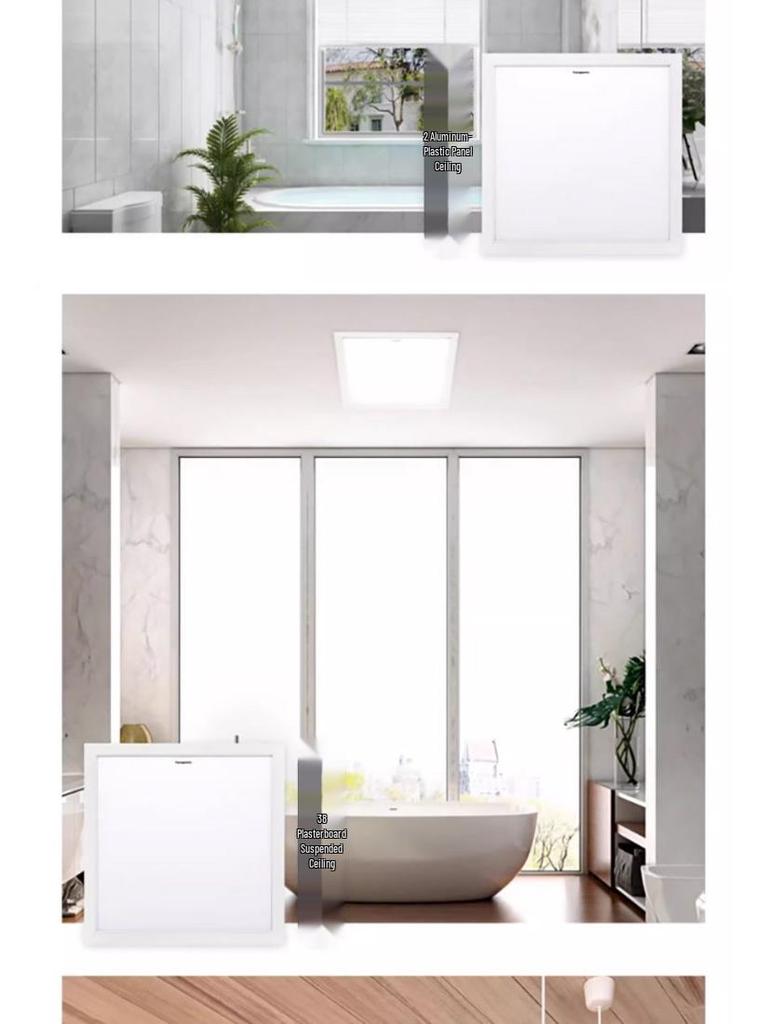 Panasonic Recessed LED Ceiling Light - 300x600mm Aluminum Flat Panel for Living Room, Kitchen, Bathroom