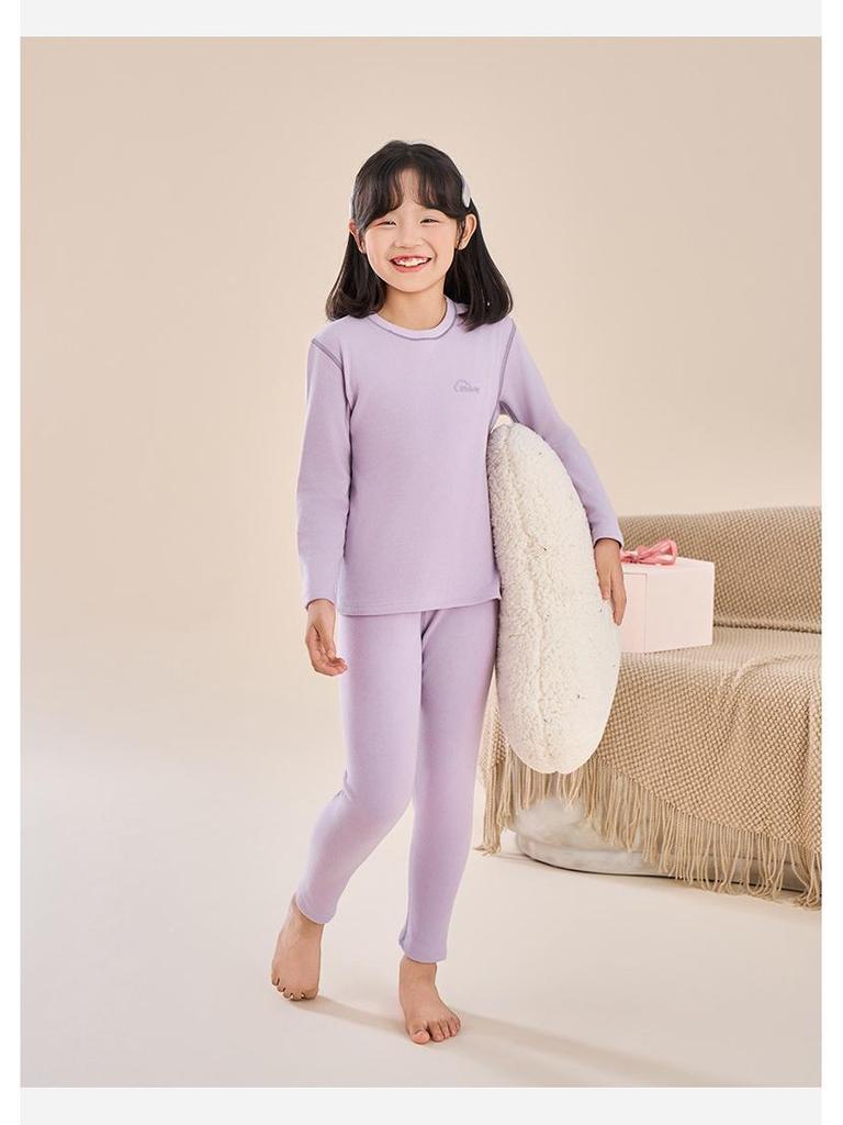 Детский дышащий антибактериальный кашемировый комплект нижнего белья на осень