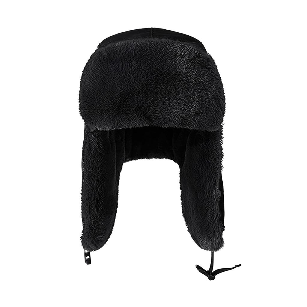 LYING Russian Pilot Cap with Ear Winter Work Cap for Warm Hat for and Outdoor Also Available In Large Perfect for Cold Weather Men's Flaps,