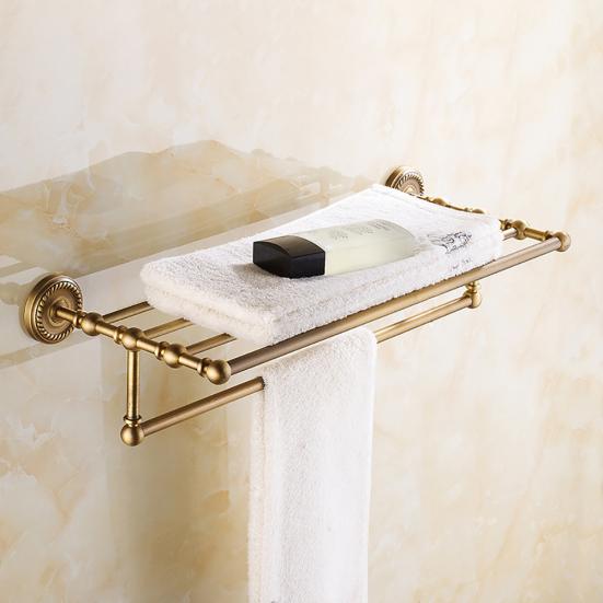 Винтажная латунь без сверления, кухонная вешалка для хранения ванной комнаты, держатель для полотенец, настенная вешалка