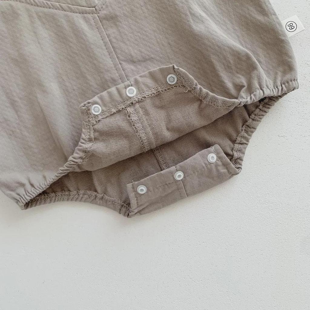 2024 New Baby Bear Romper Suit: Stylish Solid Color Short-Sleeve T-Shirt Overalls for Boys and Girls