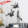 Art Wall Decor Climbing Resin Hanging Home Furnishing Creative Climbing Wall Mount Figure Bar Wall Ornaments Wall Hanging Background Wall Ornaments