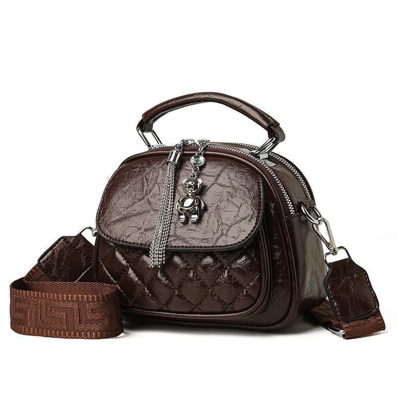 Сумка-цепочка Простая ромбовидная решетка Дизайн Высокая рука Накладная сумка через плечо Сумка через подмышку Все Стильная женская сумка