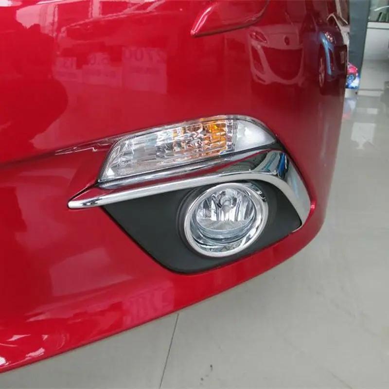 Для Mazda 3 Axela 2014 2015 2016 ABS Передняя противотуманная фара Противотуманка Накладка-ресничка Накладки Декоративные элементы Аксессуары для стайлинга автомобиля