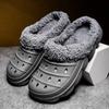 Fashion Couple Clogs Winter Warm Slippers Men's Short Plush Indoor Casual Shoes Male Non Slip for Home Women Men Footwear Slippers 2025