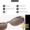 Women's Glasses Retro Bright Black Sunglasses Metal Hinge Blain Oval Frame  Beads