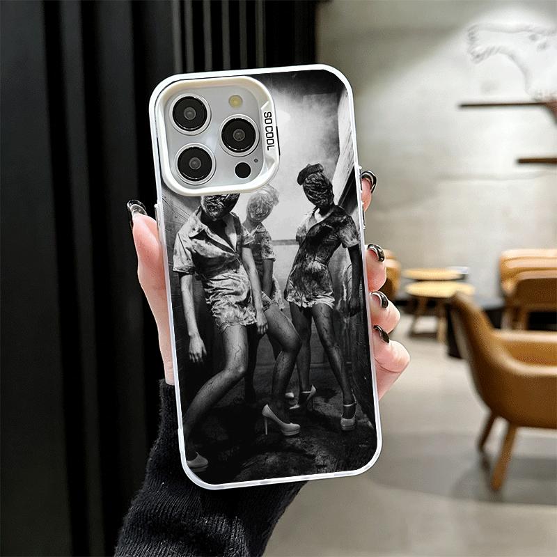 Мягкий чехол для телефона в стиле Silent Hill для iPhone 15 16 17 Pro Max 17Air 16E 14 Plus 13 12 Mini, противоударная задняя крышка