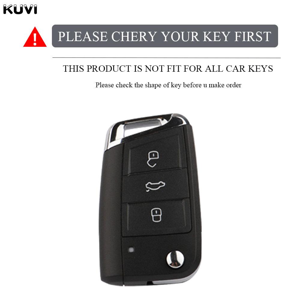 Автомобильный чехол-брелок из ТПУ подходит для Vw Volkswagen Golf 7 Mk7 Tiguan Mk2 T-Roc T-Cross Skoda Octavia Kodiaq Karoq Seat Ateca Leon Пульт