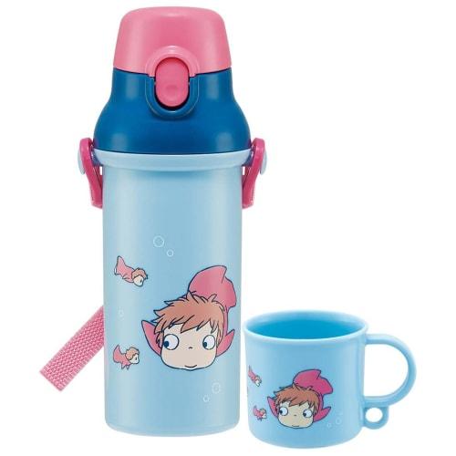 Skater Lunch Box Plastic Cup, 200ml, for Kids, Antibacterial, Dishwasher Safe, Made In Japan, Studio Ghibli, Ponyo On the Cliff, Sisters, Girl, KE5AAG