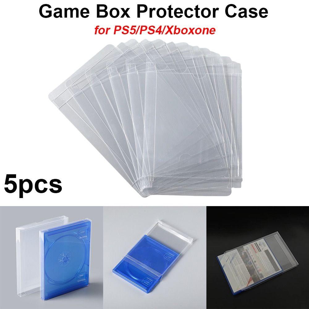 5pcs PET Game Box Protector Case Clear Storage Protection New CD Disc Box Cover for PS5 PS4 Xboxone