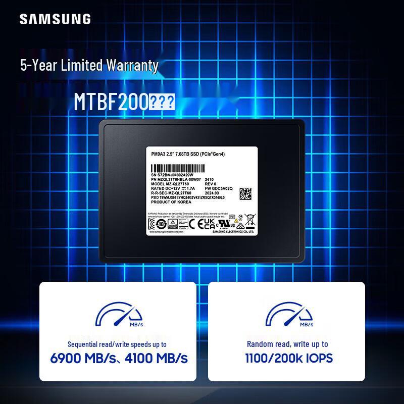 Samsung PM9A3 U.2 Enterprise SSD